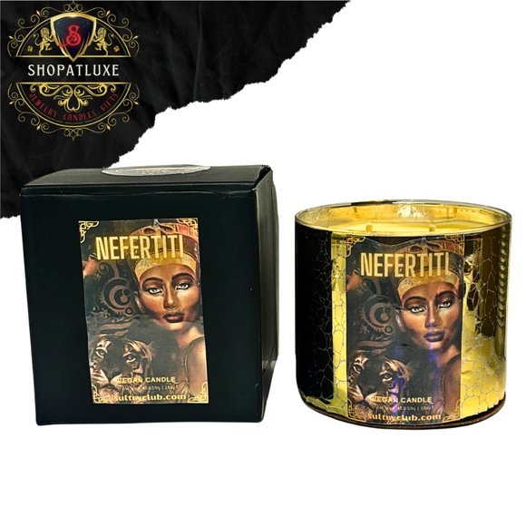 NEFERTITI -EGYPTIAN MUSK- 3 WICK CANDLE - Picture 6 of 6